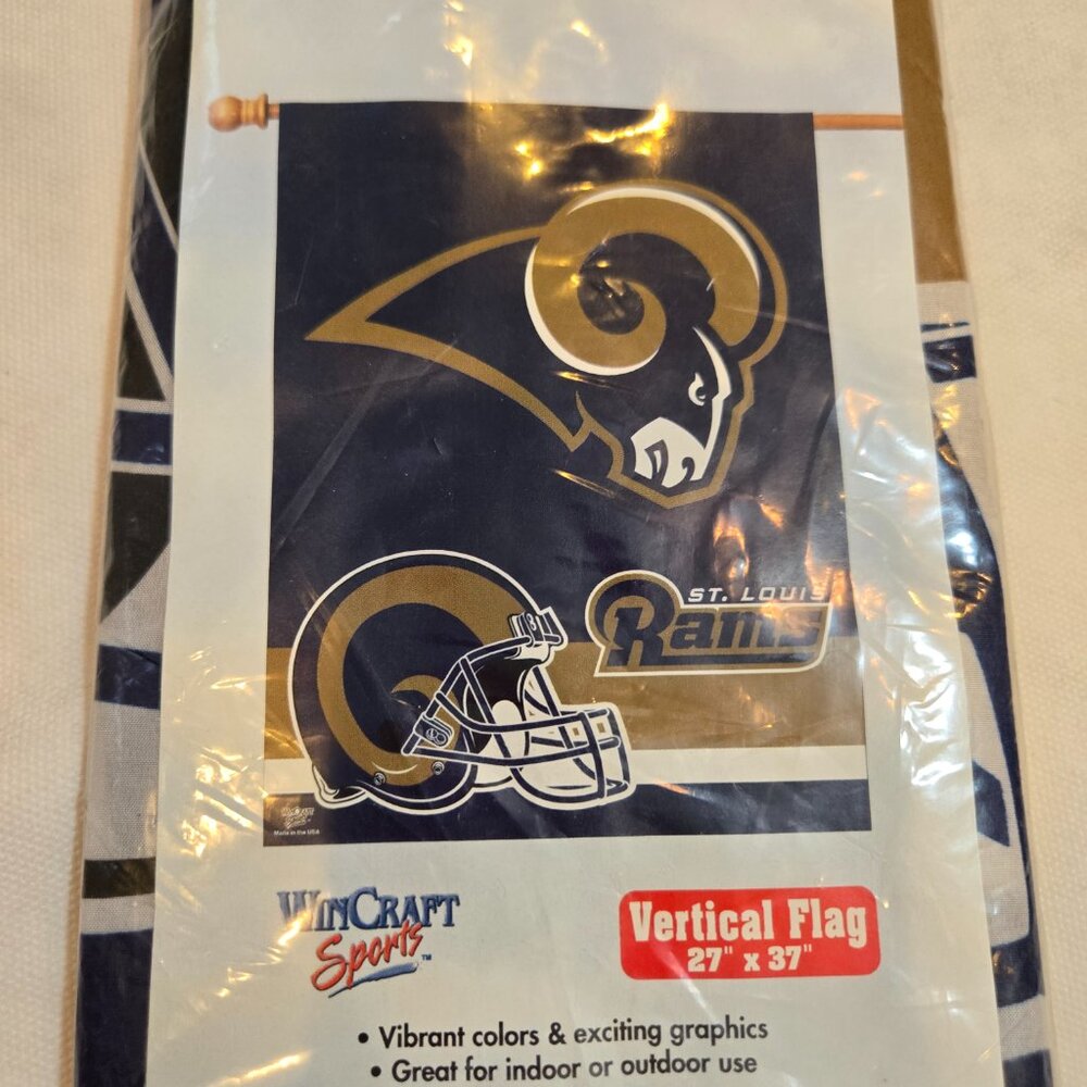 Wincraft Vertical Flag Banner Indoor St. Louis Rams Outdoor 27" x 37" Sports Hom